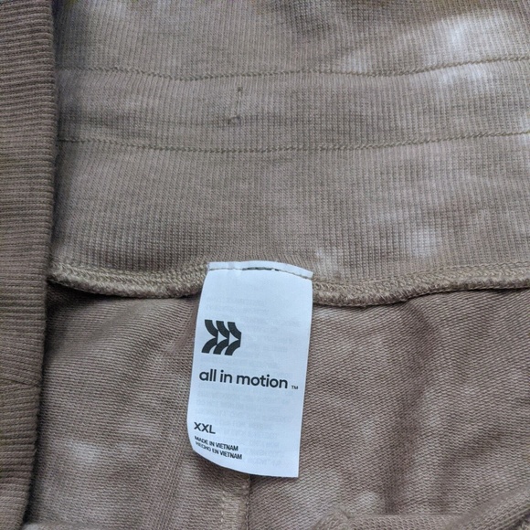 All In Motion Beige Tie Dye High Rise Jogger Sweatpants Size XXL - Picture 5 of 12